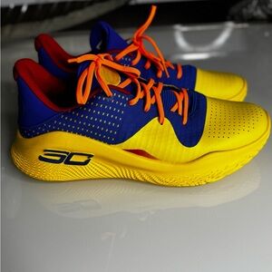 Under Armour Curry 4 Low Flotro - Men's (Blue/Yellow) Size -13